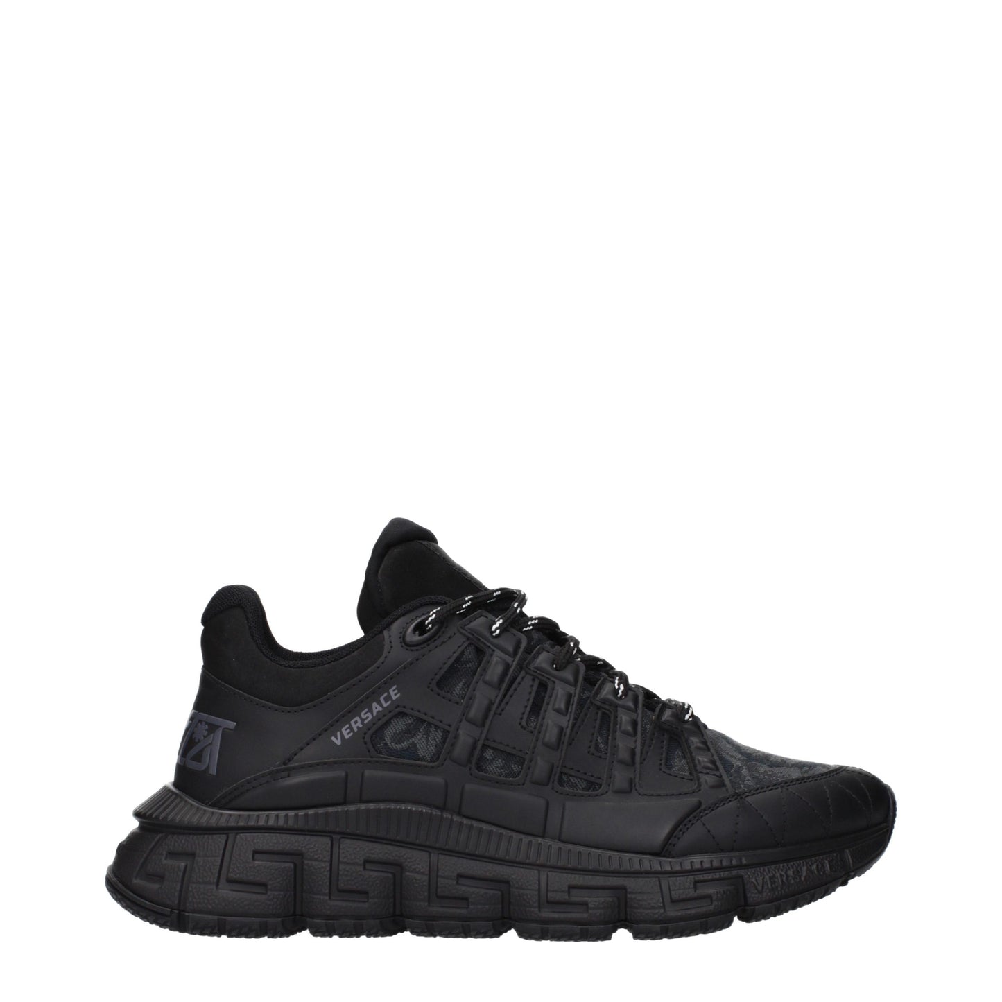 Black Fabric Athletic Sneakers