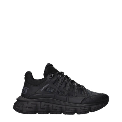 Black Fabric Athletic Sneakers