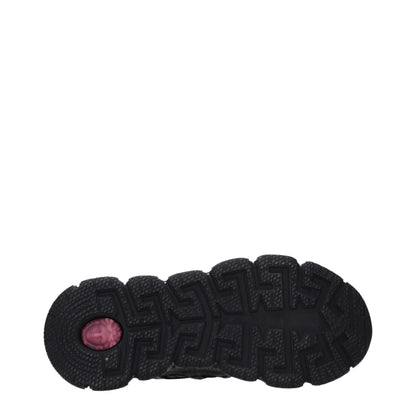 Black Fabric Athletic Sneakers