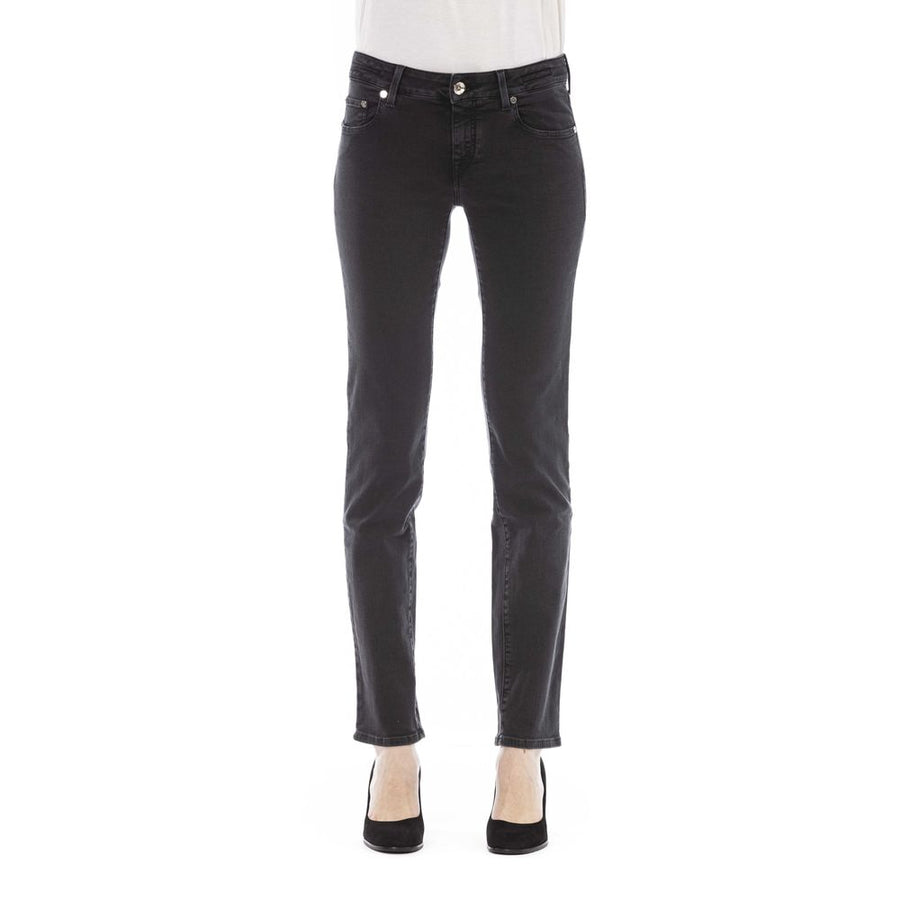 Black Cotton Women Jeans