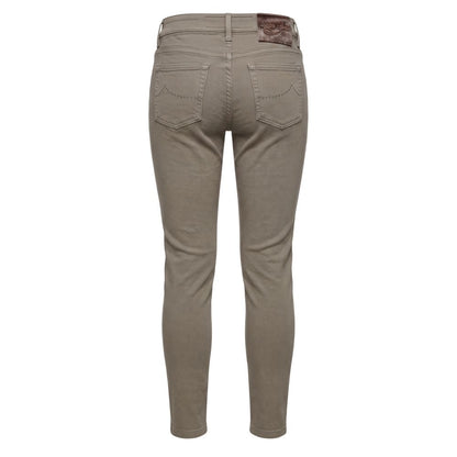 Grey Cotton Womens Pant