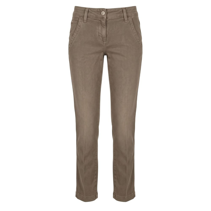 Brown Cotton Women Pants