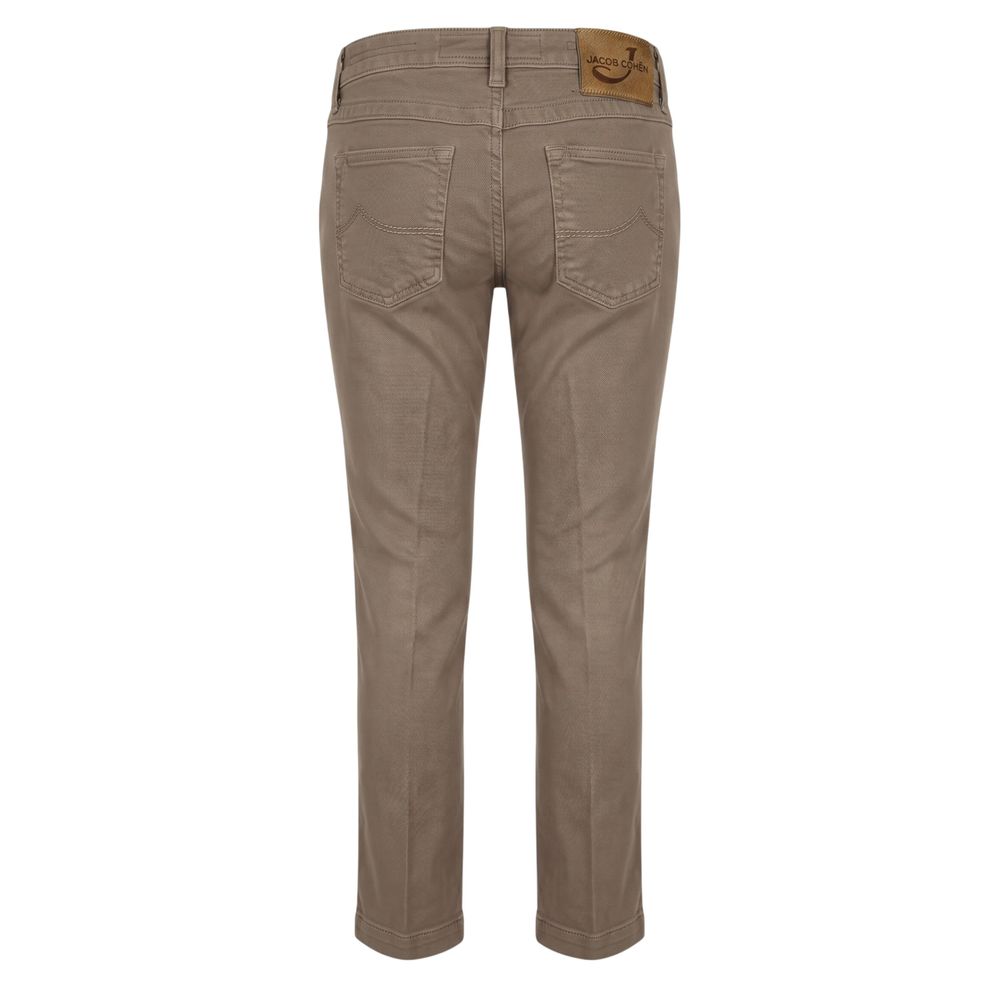 Brown Cotton Women Pants