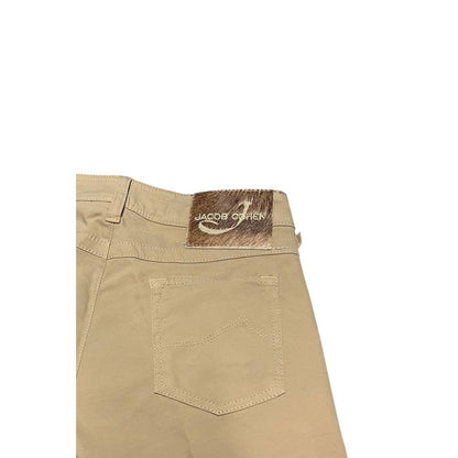 Beige Cotton Women Pants