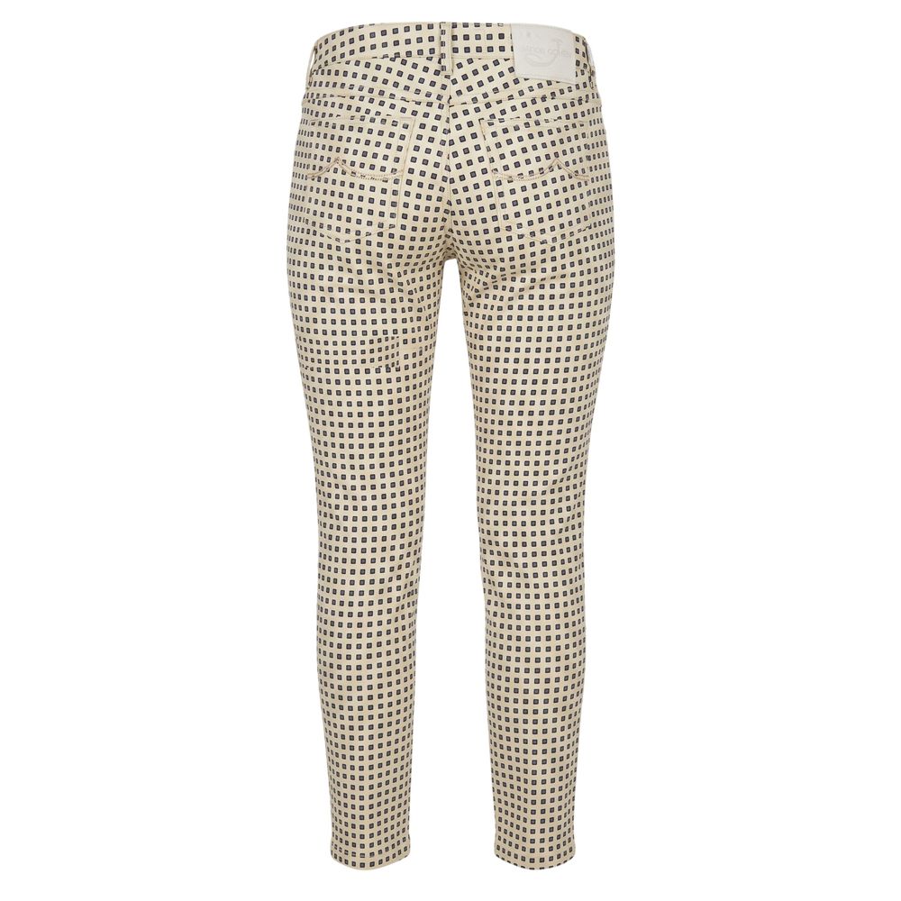 Beige Cotton Women Pants