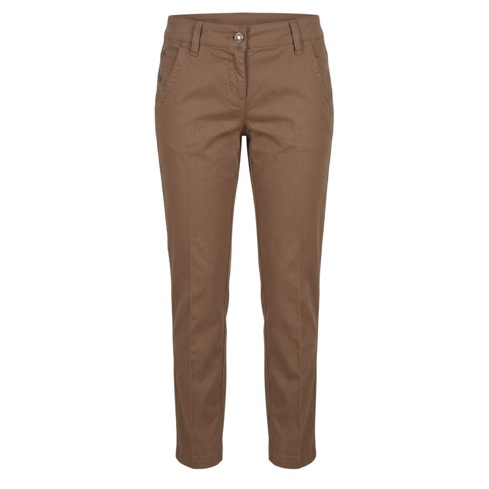 Brown Cotton Women's Pants