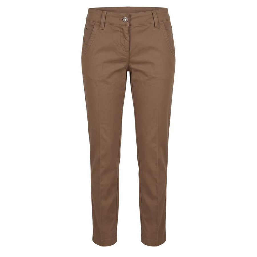 Brown Cotton Women's Pants
