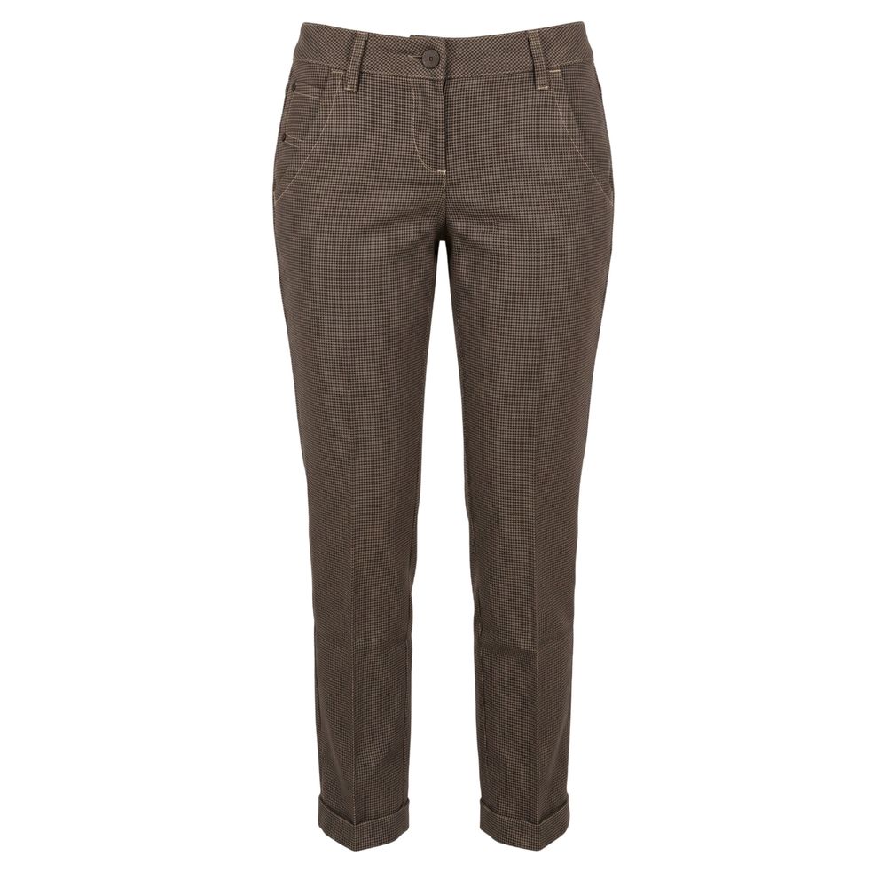 Brown Wool Women Pants