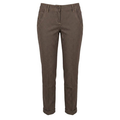 Brown Wool Women Pants
