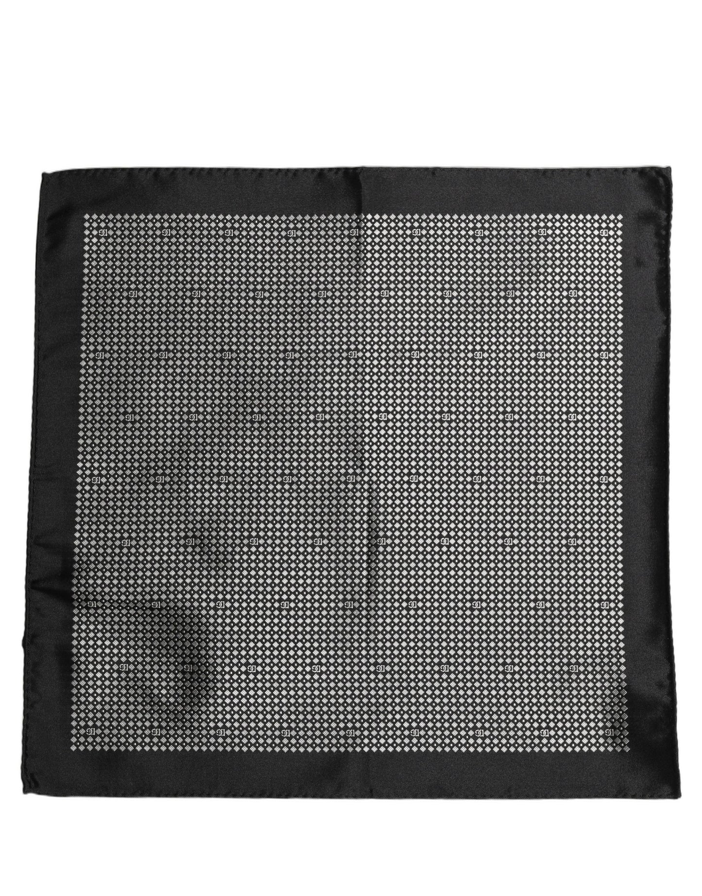 Black White Patterned Pocket Square Scarf