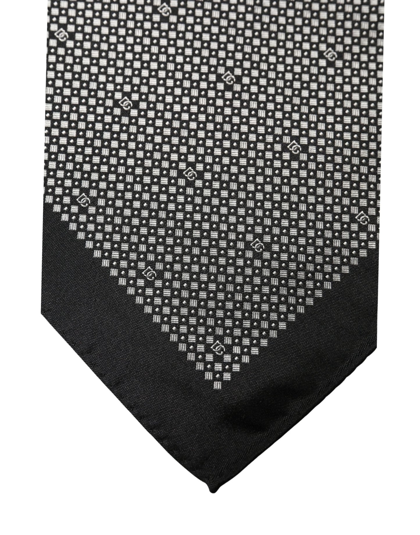 Black White Patterned Pocket Square Scarf