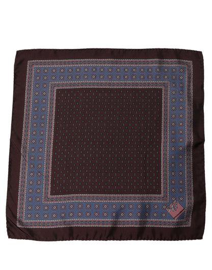 Maroon Geometric Handkerchief Pocket Scarf