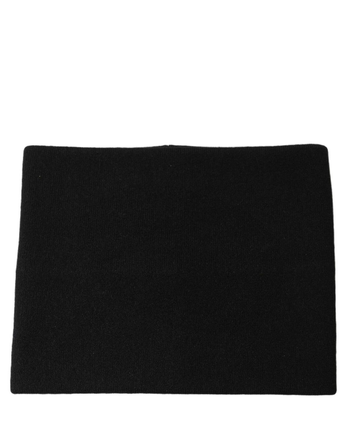 Men Black Cashmere Knitted Neck Warmer Scarf