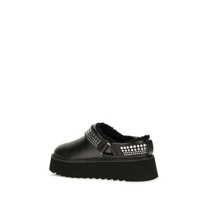 Black Calf Leather Bos Taurus Clogs