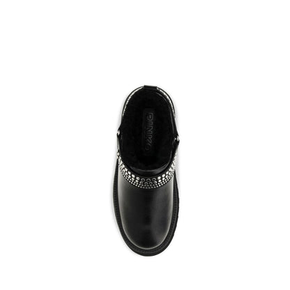 Black Calf Leather Bos Taurus Clogs