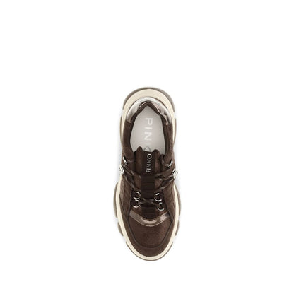 Brown Calf Leather Bos Taurus Chunky Sneakers