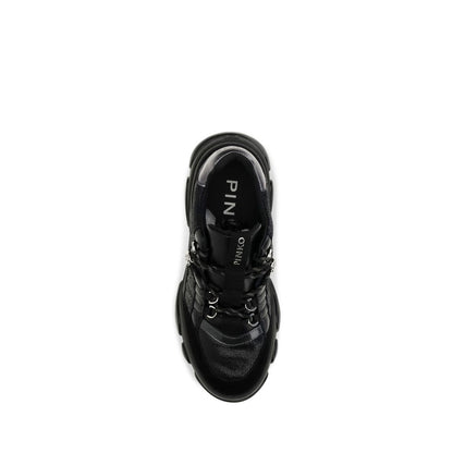 Black Calf Leather Bos Taurus Chunky Sneakers