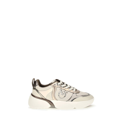 Beige Calf Leather Bos Taurus Chunky Sneakers