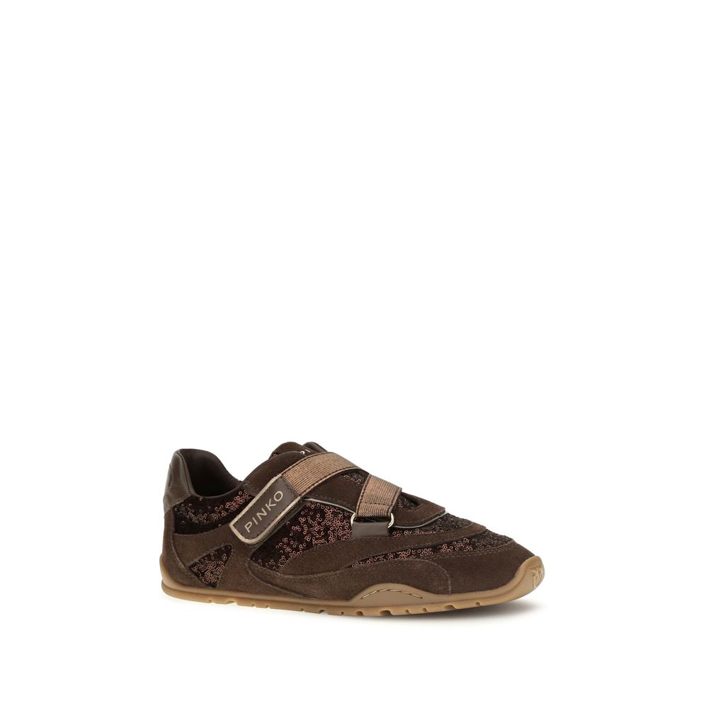 Brown Suede Leather Athletic Sneakers