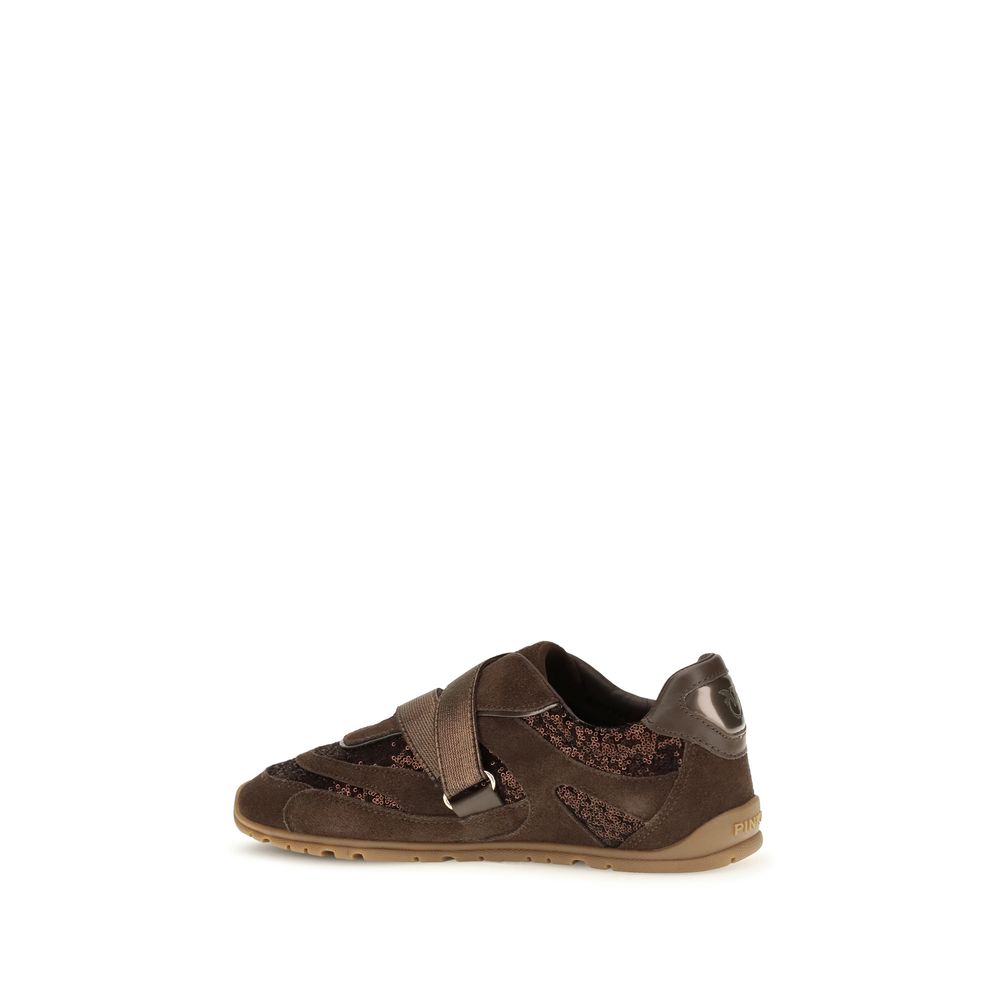 Brown Suede Leather Athletic Sneakers