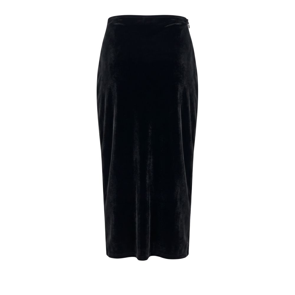 Black Cotton Women Skirt