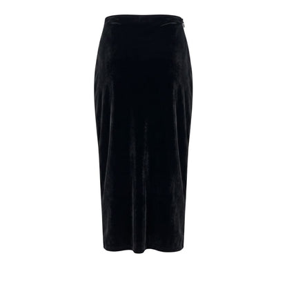 Black Cotton Women Skirt