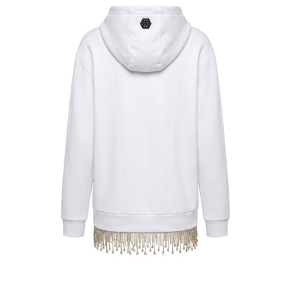 White Cotton Women's Sweatshirt