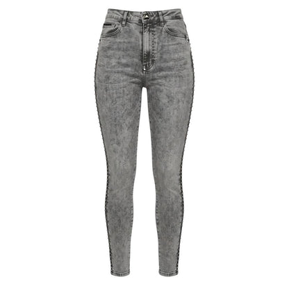 Grey Cotton Women Pants