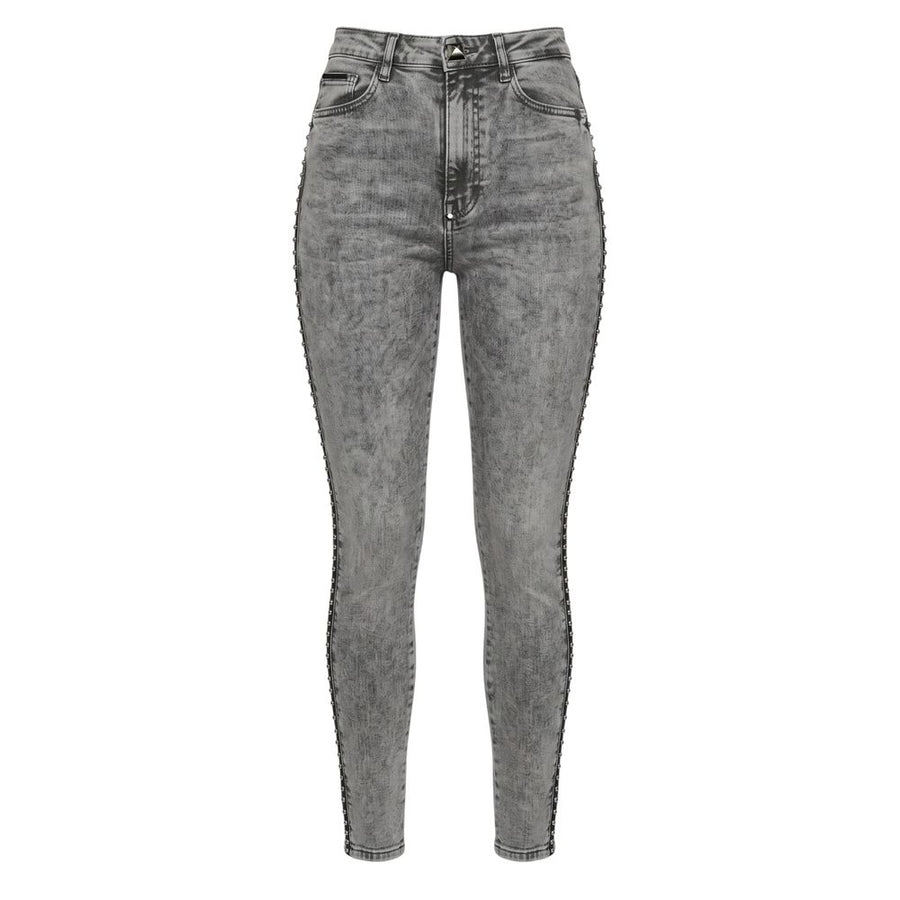 Grey Cotton Women Pants