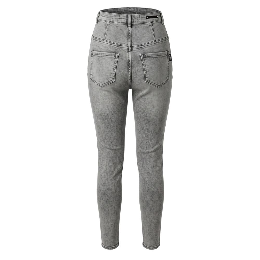 Grey Cotton Women Pants
