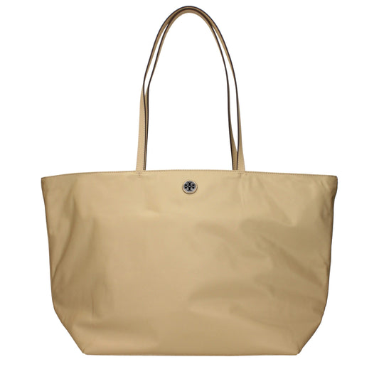 Beige Fabric Shoulder Bag