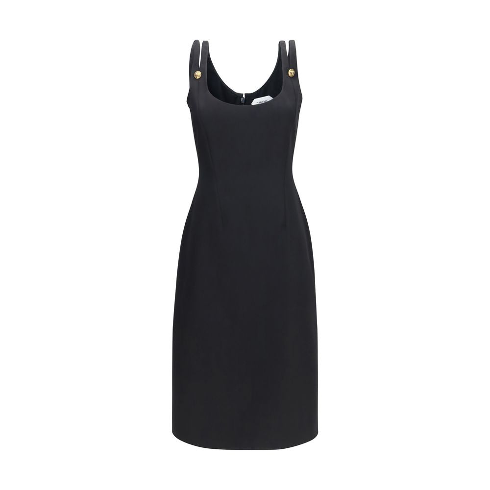 Black Wool Oves Aries Casual Dress
