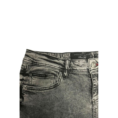 Grey Cotton Women Jeans