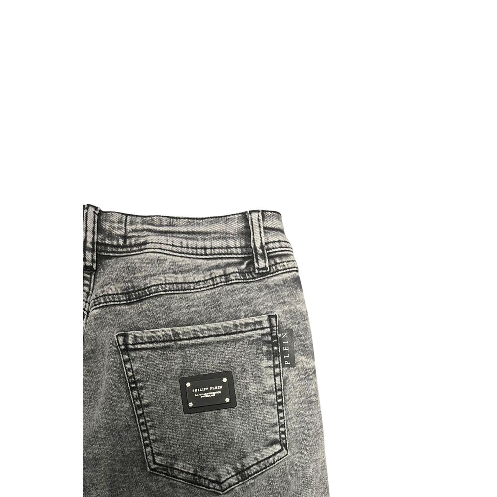 Grey Cotton Women Jeans
