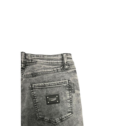 Grey Cotton Women Jeans