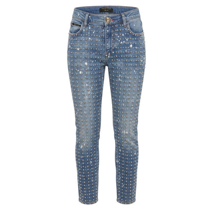 Blue Cotton Women Jeans