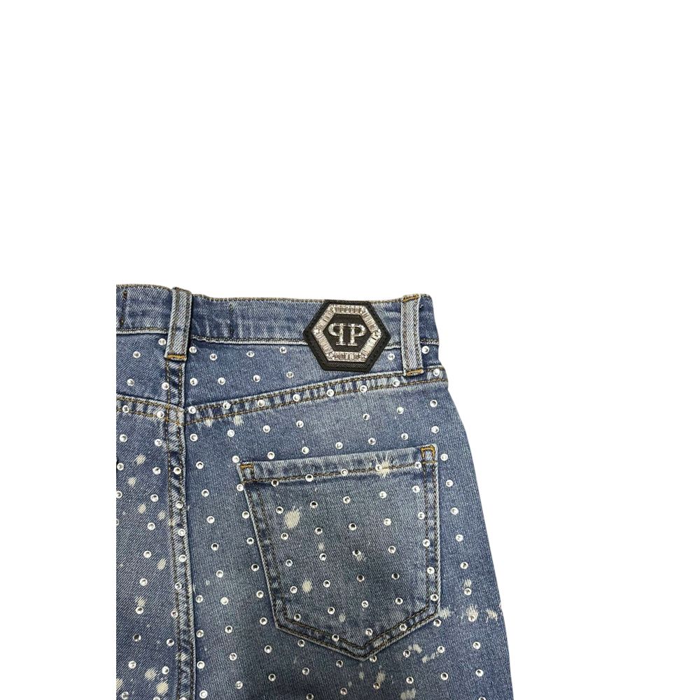 Blue Cotton Women Jeans