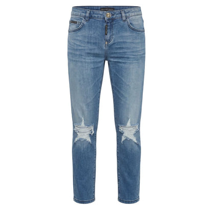 Blue Cotton Women Jean