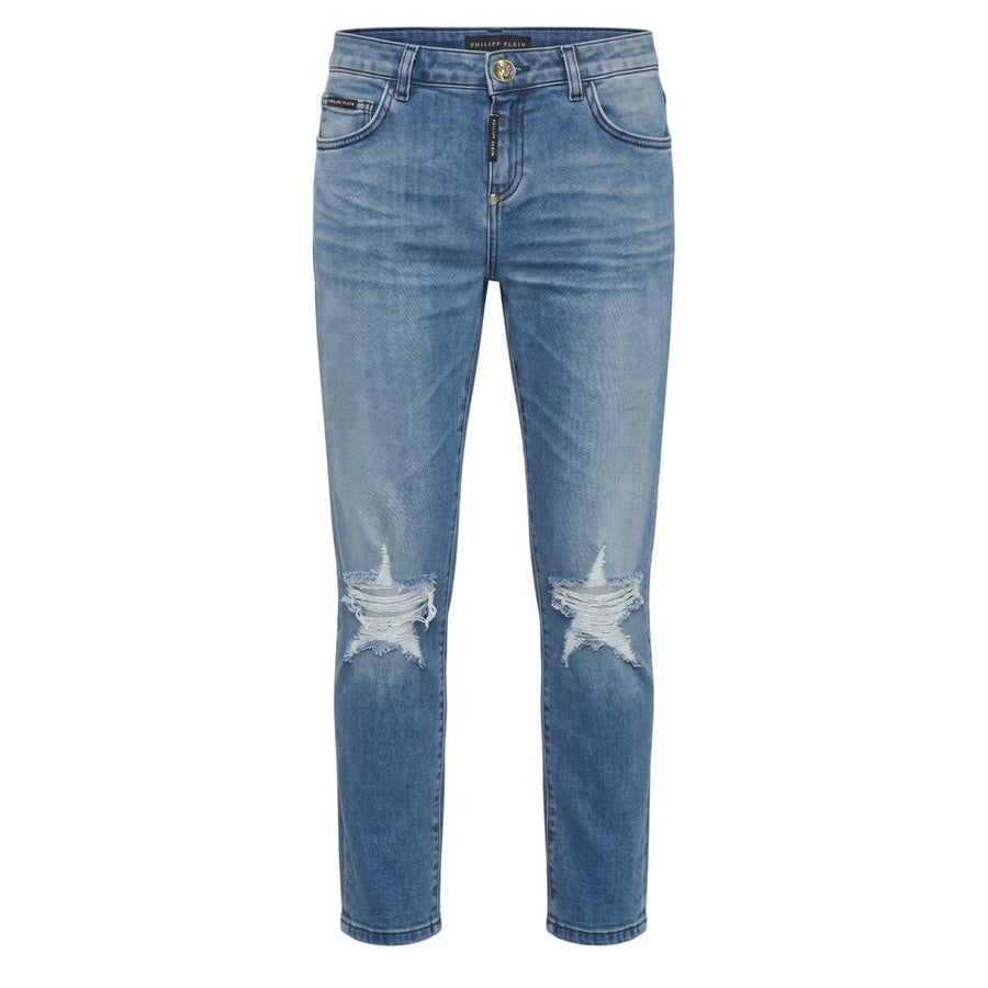 Blue Cotton Women Jean