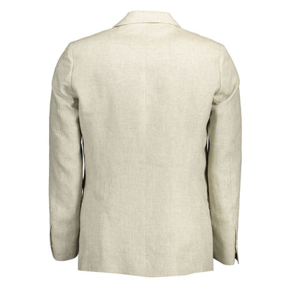 Beige Linen Men's Jacket