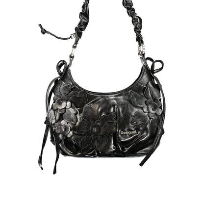Nero Polyurethane Women's Bag with Adjustable Strap