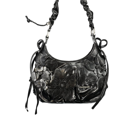 Nero Polyurethane Women's Bag with Adjustable Strap