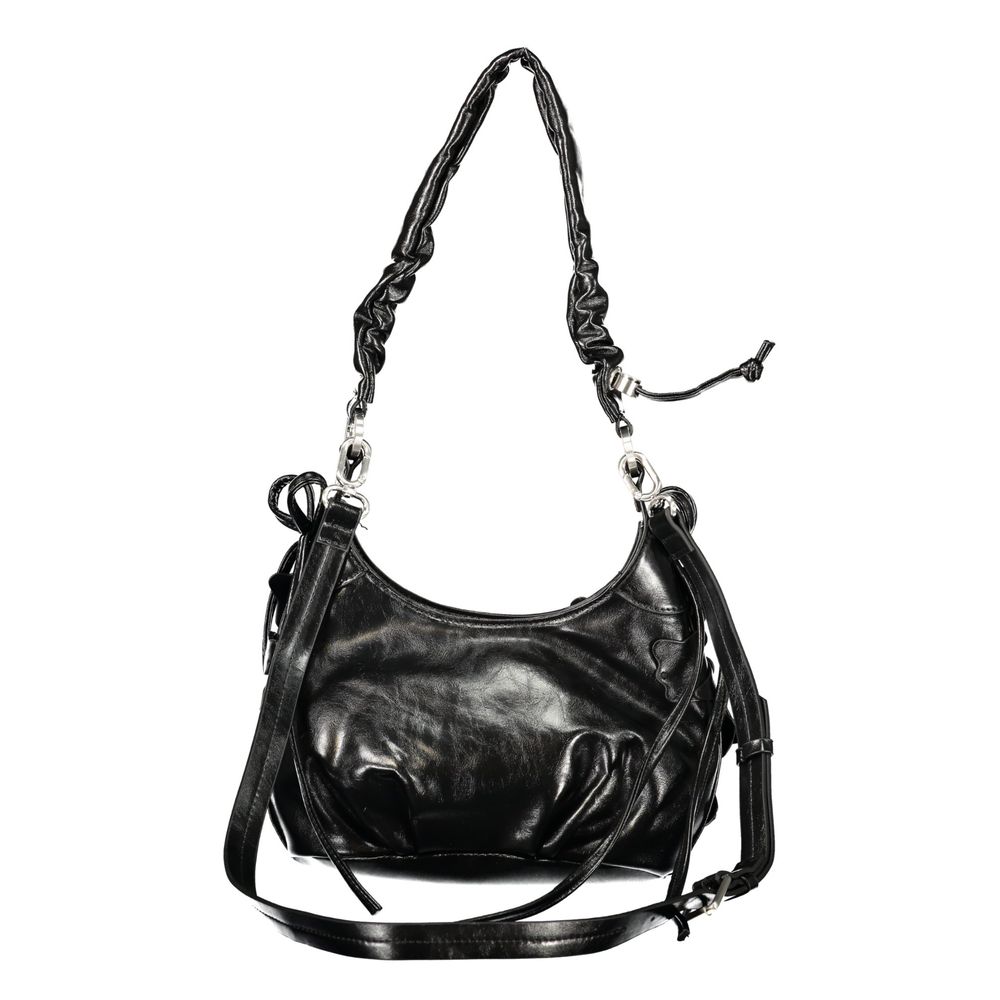 Nero Polyurethane Women's Bag with Adjustable Strap