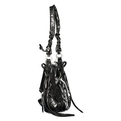 Nero Polyurethane Women's Bag with Adjustable Strap