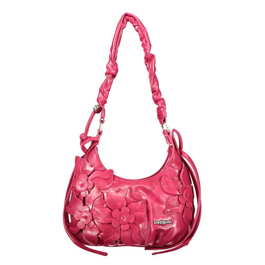 Pink Polyurethane Women's Bag
