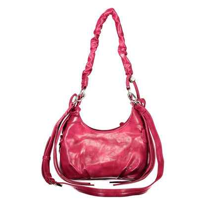 Pink Polyurethane Women's Bag