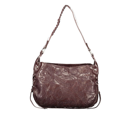 Brown Polyurethane Women's Bag