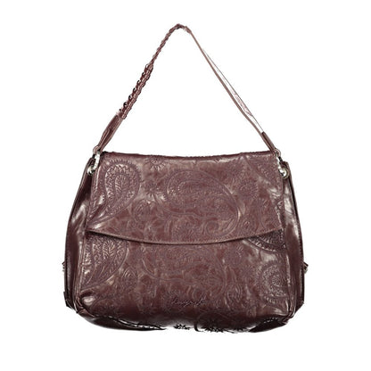 Brown Polyurethane Women Bag