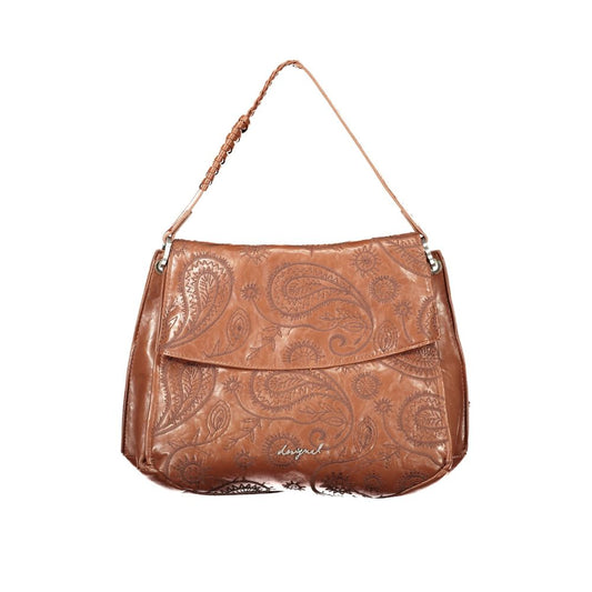 Brown Polyurethane Women's Bag