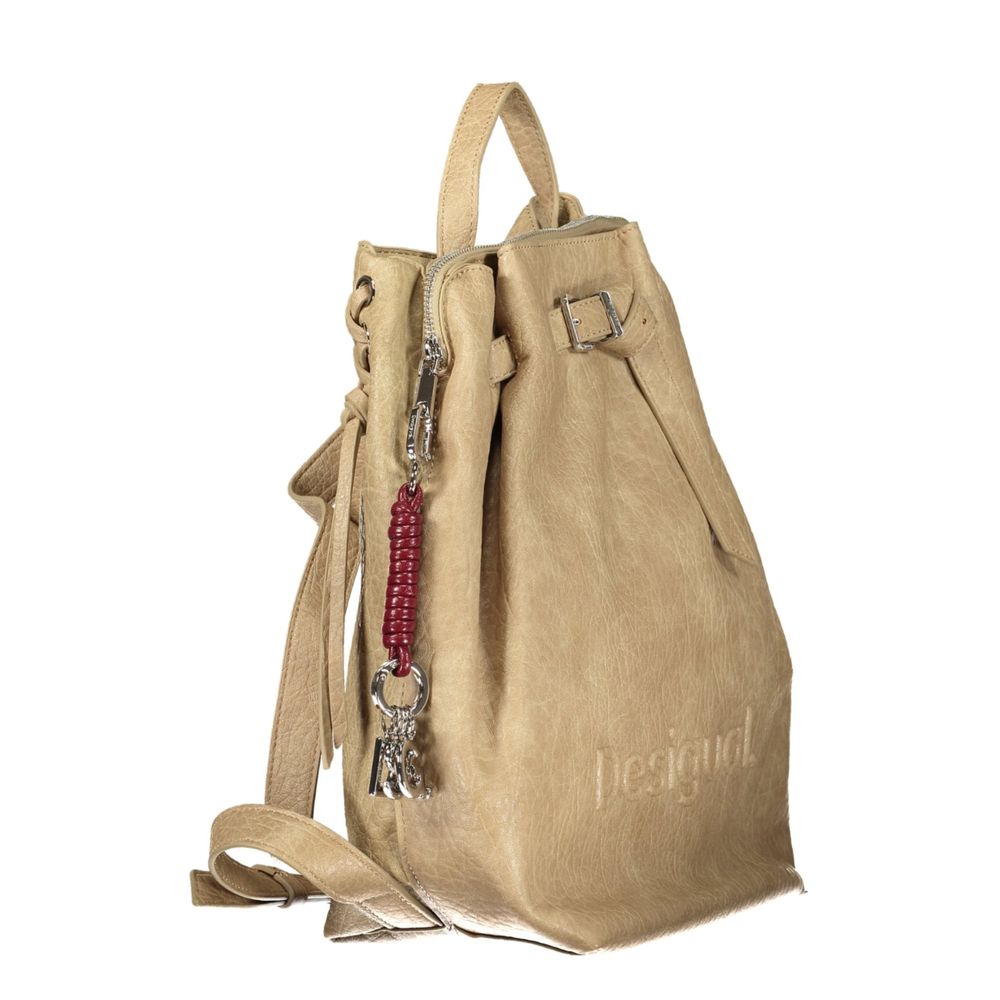 Beige Poliuretano Women's Backpack